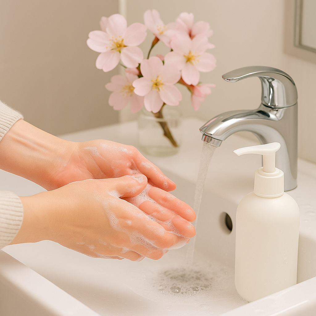This hand soap has a charming cherry blossom scent
